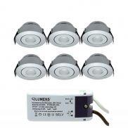 Capella Flex Downlight Mini 6 x 3W LED m/driver Aluminium-0