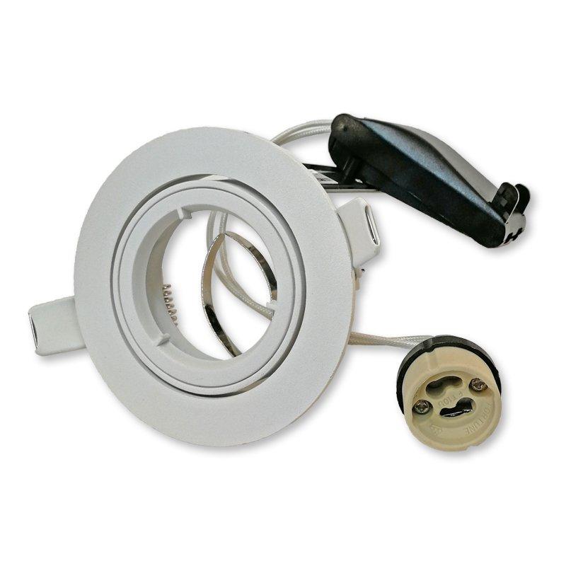 Mercur Downlight uten pære Rund IP24 230V GU10 Hvit-0 Mercur Downlight uten pære Rund IP24 230V GU10 Hvit-0