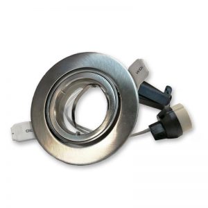 Mercur Downlight uten pære Rund IP24 230V GU10 Børstet stål-0