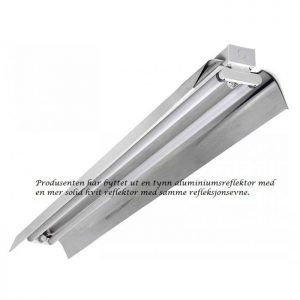 Berit åpen Industriarmatur m/hvit reflektor 2 x T8/36W-0
