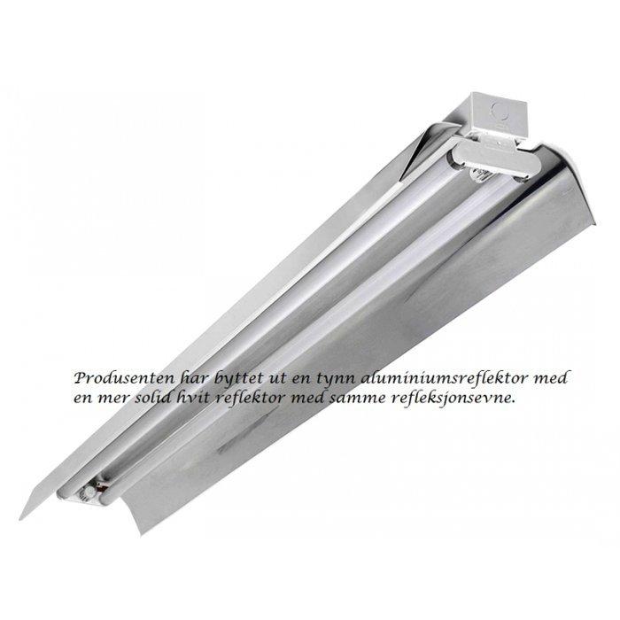 Berit åpen Industriarmatur m/hvit reflektor 2 x T8/36W-0 Berit åpen Industriarmatur m/hvit reflektor 2 x T8/36W-0