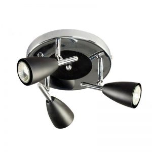 Ariel Taklampe Svart/krom 3 x GU10/50W-0