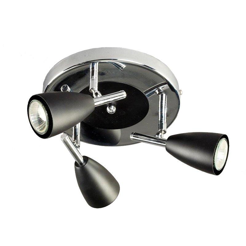 Ariel Taklampe Svart/krom 3 x GU10/50W-0 Ariel Taklampe Svart/krom 3 x GU10/50W-0
