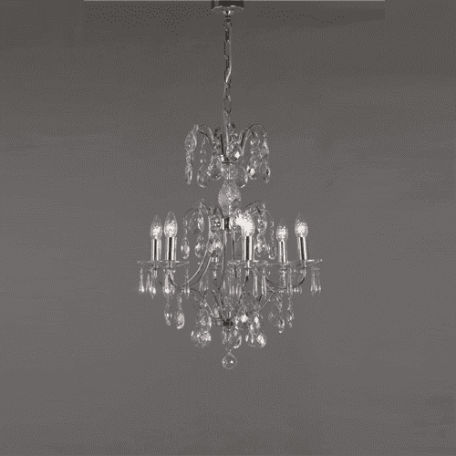 Barock Lysekrone Krom E14 Ø:50 IP-20-0 Barock Lysekrone Krom E14 Ø:50 IP-20-0