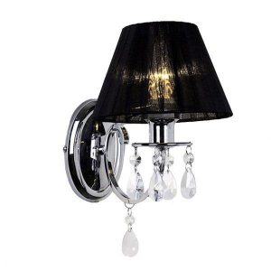 Carmela Vegglampe Svart m/Skjerm E14/40W-0