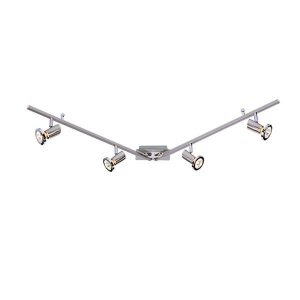 Tellus Spotskinne Stål 4 X GU10/50W-0