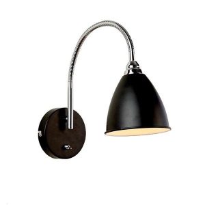 Thomas Vegglampe Svart E14 40W IP-20-0