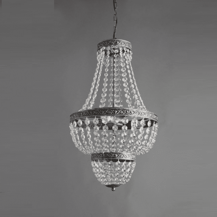 Tina Lysekrone Antikk/Sølv E14 Ø:40 IP-20-0 Tina Lysekrone Antikk/Sølv E14 Ø:40 IP-20-0