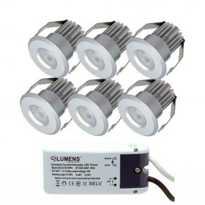 Capella IP44 Downlight Mini 6 x 3W LED m/driver Aluminium-0