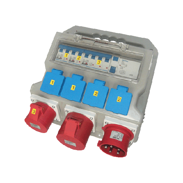 Byggsentral Egant 432-6 400V 32/16 3-fas + 4X16A 1-fas-0 Byggsentral Egant 432-6 400V 32/16 3-fas + 4X16A 1-fas-0