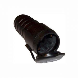 Skjøtekontakt med Jord med Lokk Gumiert 16A-0