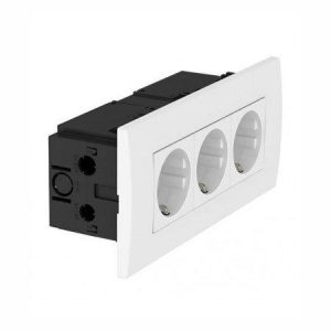 Installasjonskanal Stikkontakt Trippel med boks -0