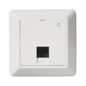 Stikkontakt Tele/Data innfelt Hvit RS16/Modular 1X8 Kat5 UTP-El-0