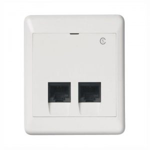 Stikkontakt Data påvegg Hvit RS16/MOD 2X8 Kat5 UTP-El-0