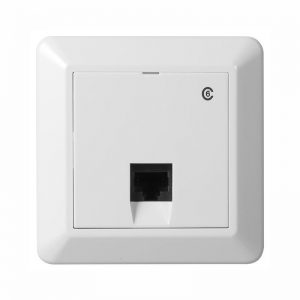Stikkontakt Data innfelt Hvit RS16/Modular 1X8 Kat6 UTP-El-0