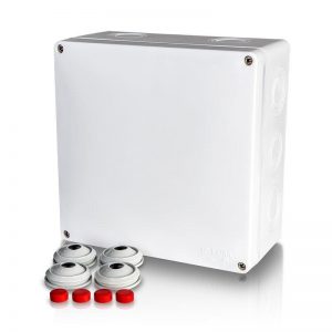 Koblingsboks FK411 180x180x91MM m/kabelgjennomføringer IP65-F-0