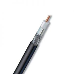 Antennekabel 75 OHM Sort RG6 Trippel skjerm JORD-met-0