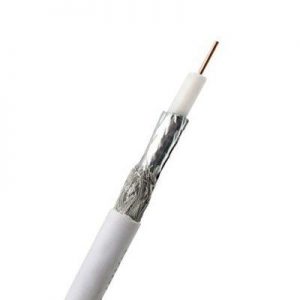 Antennekabel 75 OHM Hvit RG59 Trippel skjerm-met-0