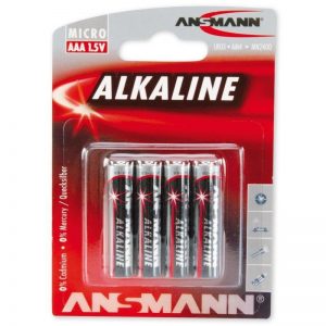 Batteri LR03-AAA Alkalisk Ansmann (4 pk.)-0
