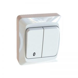 Bryter påvegg Egant hvit 2-1Pol-0