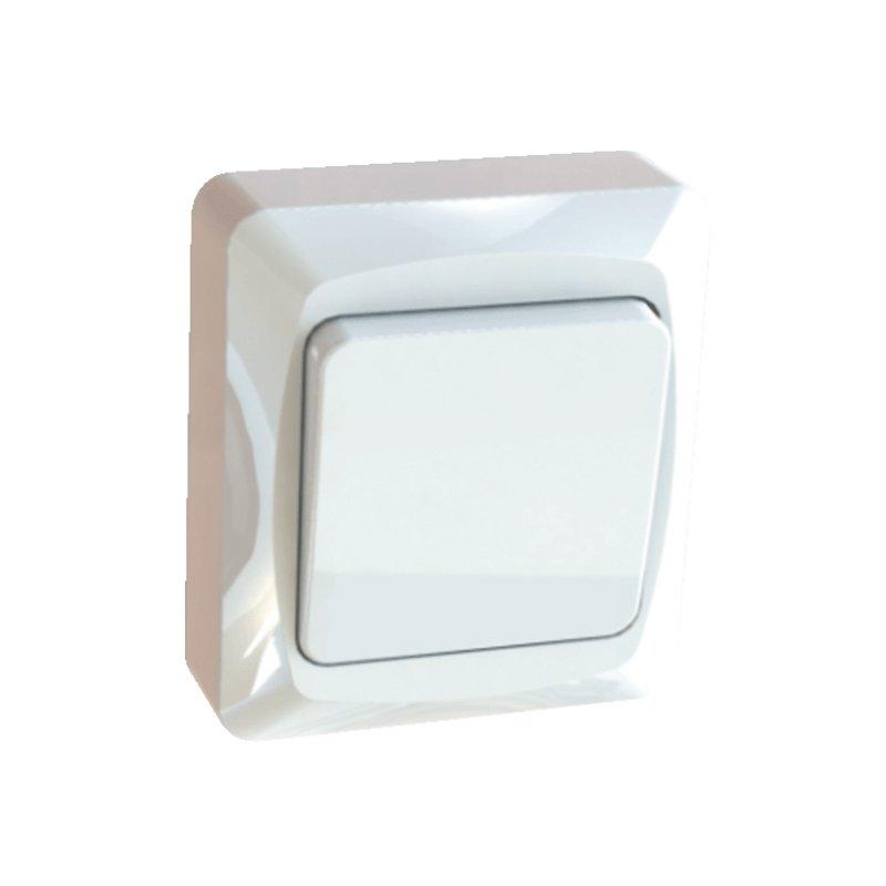 Bryter påvegg Egant hvit 1Pol/Endevender-0 Bryter påvegg Egant hvit 1Pol/Endevender-0