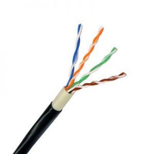 Datakabel CAT 6E UTP 4x2x0,5mm 6,5 sort for jord-met-0