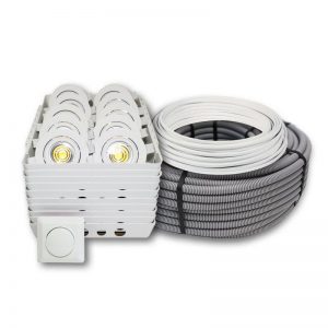 Downlightspakke LED 1. Lav 7W m/driver x 10-0