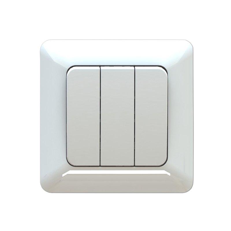 Bryter innfelt Egant Hvit 3x1 pol-0 Bryter innfelt Egant Hvit 3x1 pol-0