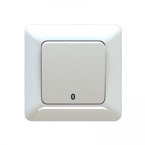 Bryter innfelt Egant Hvit 2Pol-0