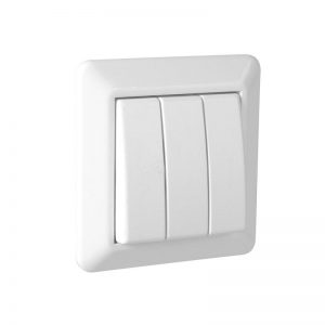 Bryter innfelt RS16/ hvit 1-1-1Pol-Elko-0