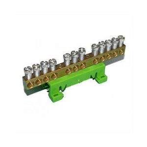 Jordskinne 12x10mm2 med holder for sikringsskinne-0