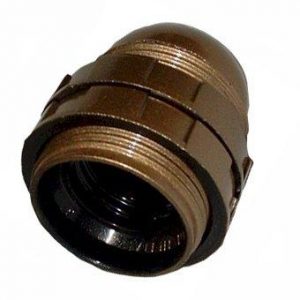 Lampeholder E27 Gjeng. Bronse med 2 Ringer-0