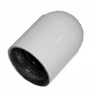 Lampeholder E27 Slett Hvit-0