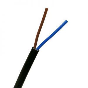 Lampettledning PL 2 X 0,75 sort-met-0