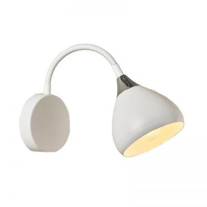 Devin Vegglampe Hvit/krom E14 40W IP-20-0