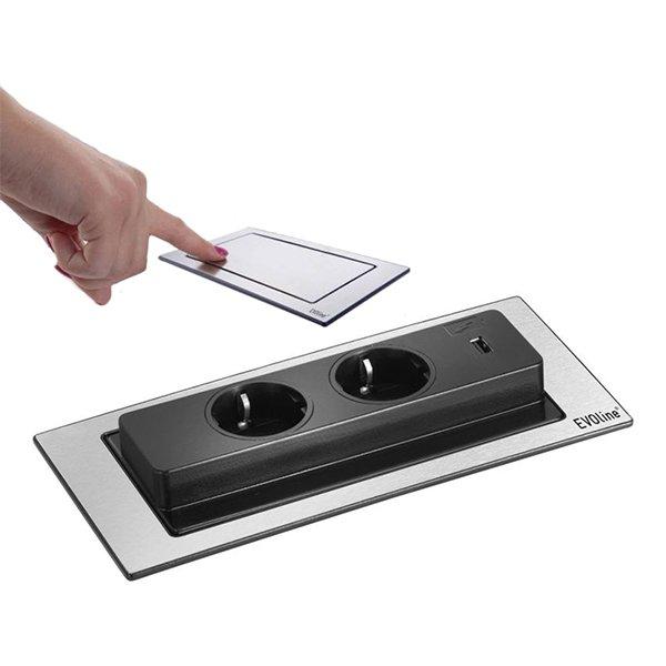 Nedfellbar BACKFLIP 2 x Stikk + USB -Ev-0 Nedfellbar BACKFLIP 2 x Stikk + USB -Ev-0