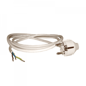 Nettledning PMH med støpsel 3G1,00mm2 3,0meter hvit-0