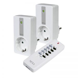 Nexa Trådløs EYCR-2 Plugginn bryter-mottaker av/på 2-pk 14605-0