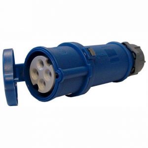 Rundstift Skjøtekontakt 3-FAS 332-9 230V Blå IP44-0