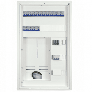 Sikringsskap ferdigbygd 2 Rader m/Overlastvern og 14 Jordfeilautomater-0