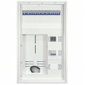 Sikringsskap ferdigbygd 2 Rader m/Overlastvern og 10 Jordfeilautomater-0