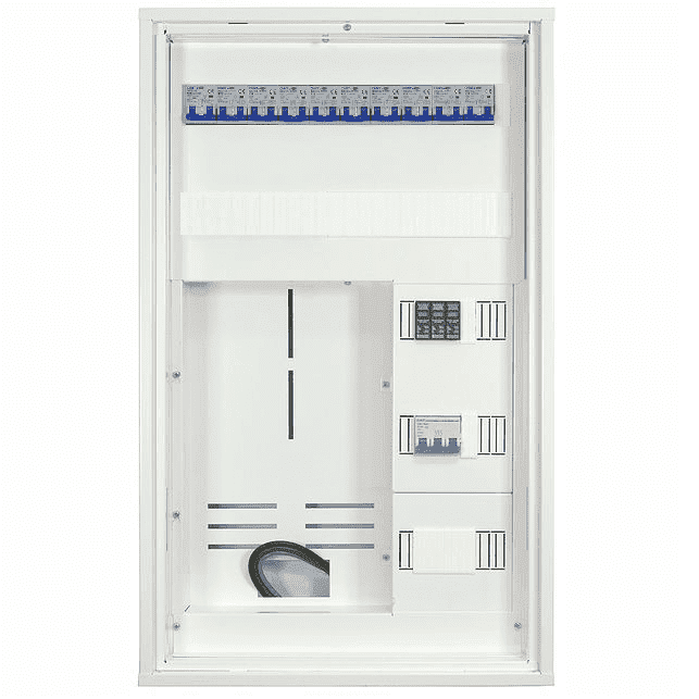 Sikringsskap ferdigbygd 2 Rader m/Overlastvern og 10 Jordfeilautomater-0 Sikringsskap ferdigbygd 2 Rader m/Overlastvern og 10 Jordfeilautomater-0