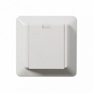 Stikkontakt enkel innfelt Hvit 1054 IF med jord/med lokk-El-0