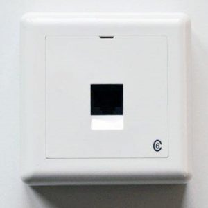 Stikkontakt Data påvegg Hvit 1X8 Kat6 UTP-CBK-0