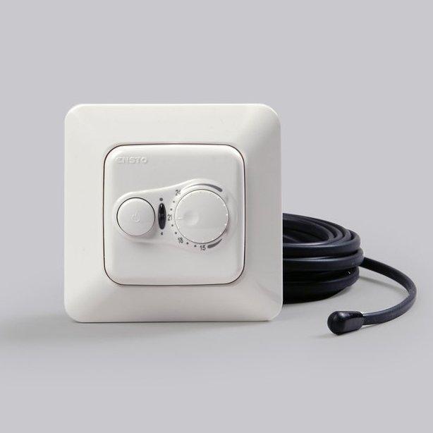 Termostat Ensto ECO10FJ+E 10A med gulvføler-0 Termostat Ensto ECO10FJ+E 10A med gulvføler-0