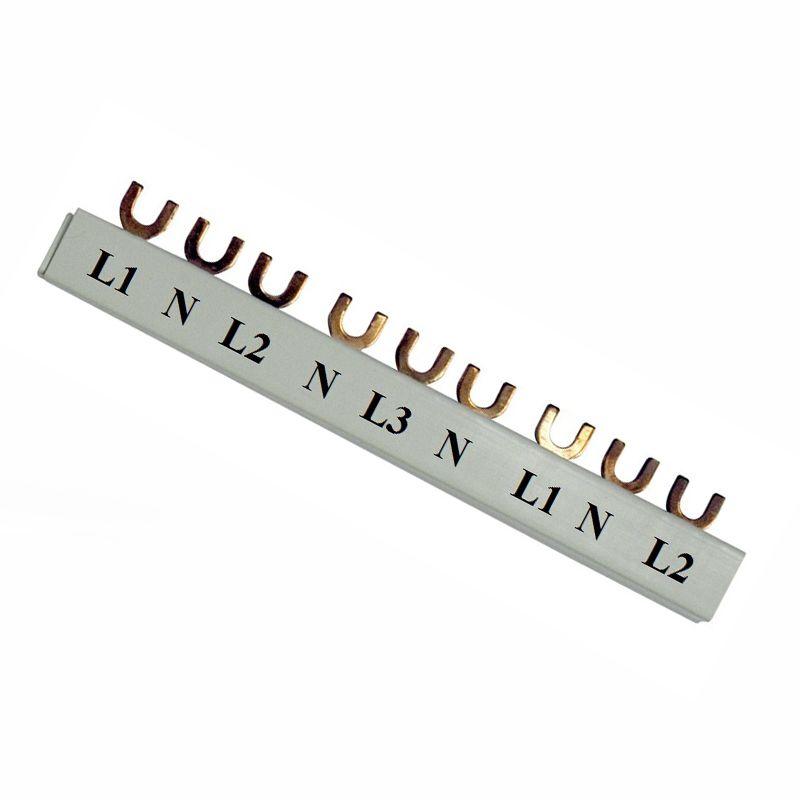 Samleskinne 4pol/400v/230v L1-N-L2-N-L3-N 16mm2 500mm-Ct-0 Samleskinne 4pol/400v/230v L1-N-L2-N-L3-N 16mm2 500mm-Ct-0