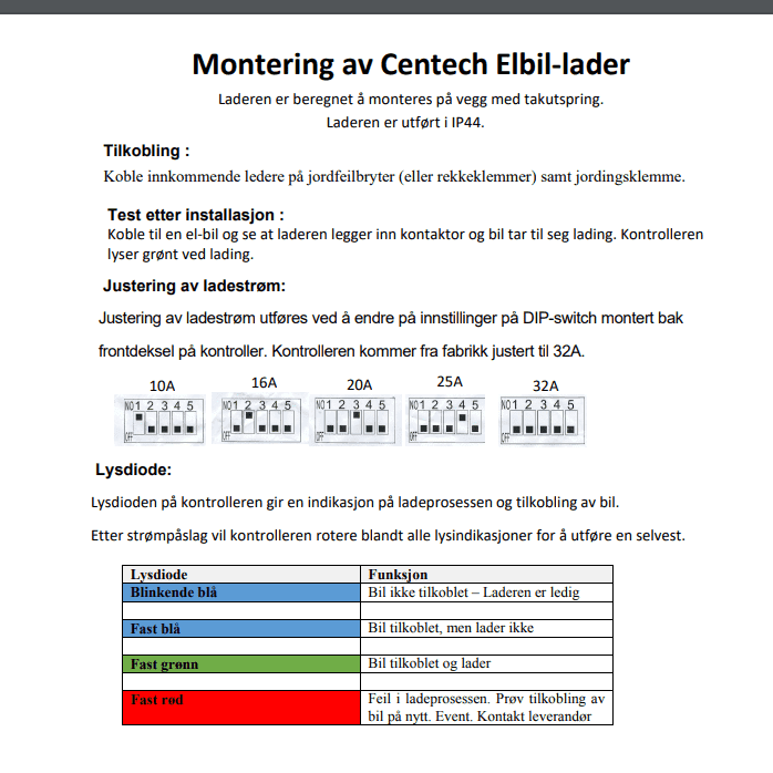 Elbil lader TYPE 2 1-FAS 10-32A 230/400V 5 met. kabel-4566 Elbil lader TYPE 2 1-FAS 10-32A 230/400V 5 met. kabel-4566