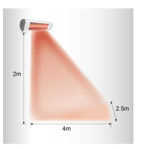 Terrassevarmer Mill CB2000GD m/ dimmer og fjernkontroll -4674 Terrassevarmer Mill CB2000GD m/ dimmer og fjernkontroll -4674