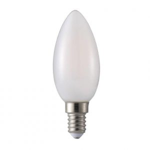 LED pære 230V/E14 4,8W Kerte Frostet glass Mignon Filament Dimbar-0