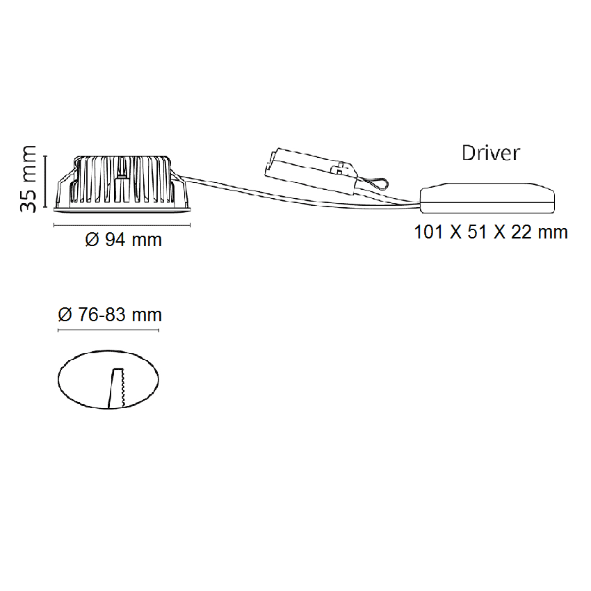SG Uniled IsoSafe Lavtbyggende 7W 2700K m/driver 37mm Matt Hvit-4949 SG Uniled IsoSafe Lavtbyggende 7W 2700K m/driver 37mm Matt Hvit-4949